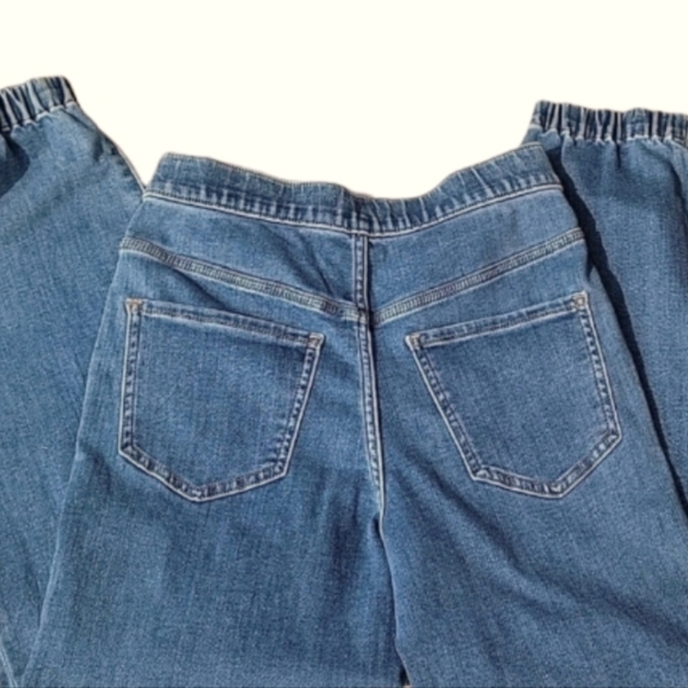 NEW! EXPRESS Super High Rise Stretch Denim Jogger Jeans 2. - Picture 6 of 8